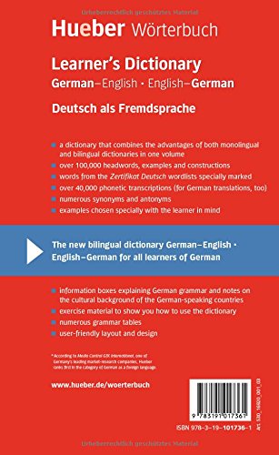 Hueber Wörterbuch Learner's Dictionary: Deutsch als Fremdsprache