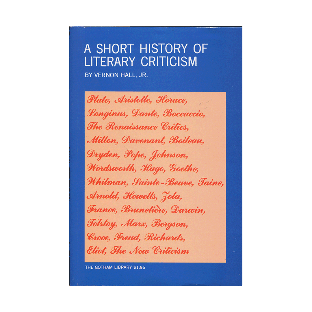 A short history of literary criticism-Hall