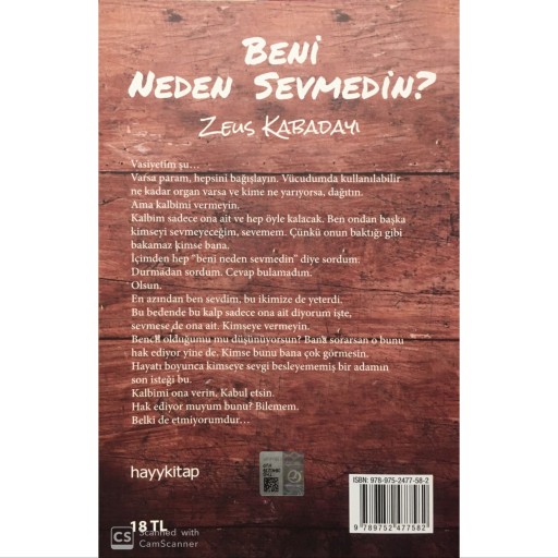 رمان ترکی استانبولی Beni Neden Sevmedin? by Zeus Kabadayı