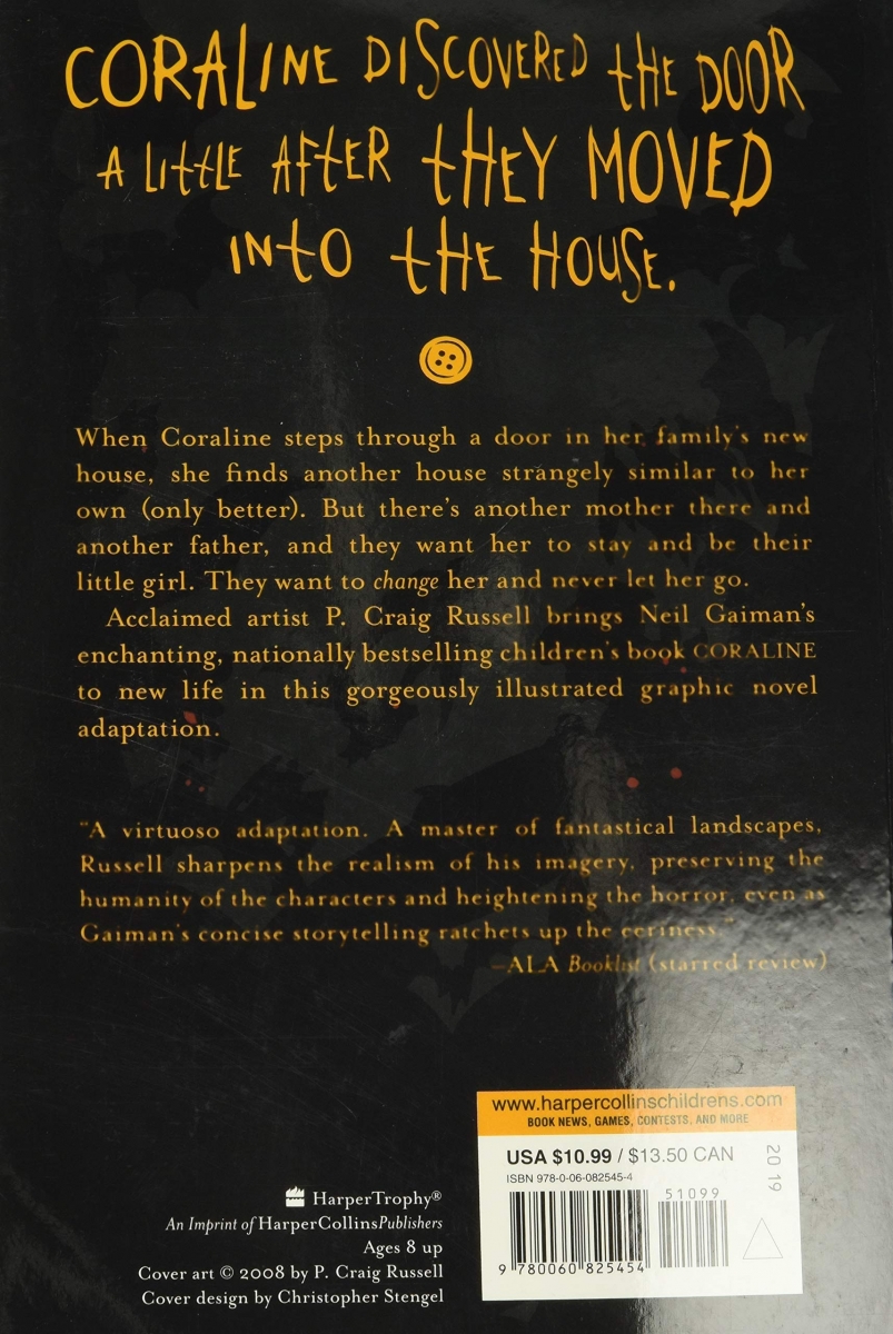 کتاب Coraline by Neil Gaiman رنگی