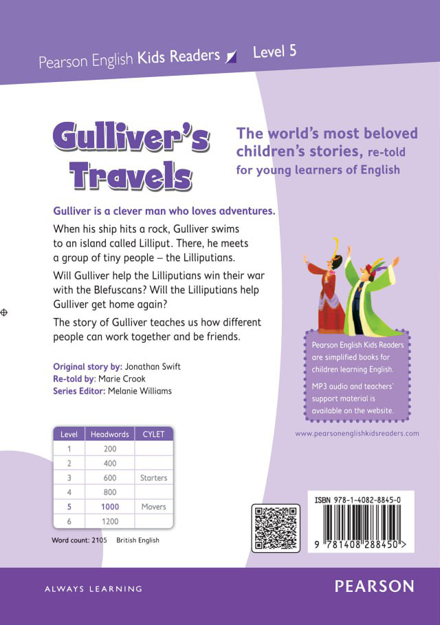 کتاب Pearson GULLIVER'S TRAVELS level 5+QR