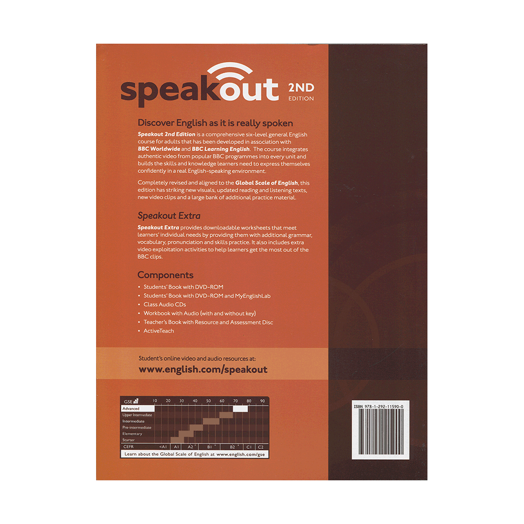 کتاب اسپیک اوت ادونس ویرایش دوم Speakout 2nd Advanced (SB+WB+)