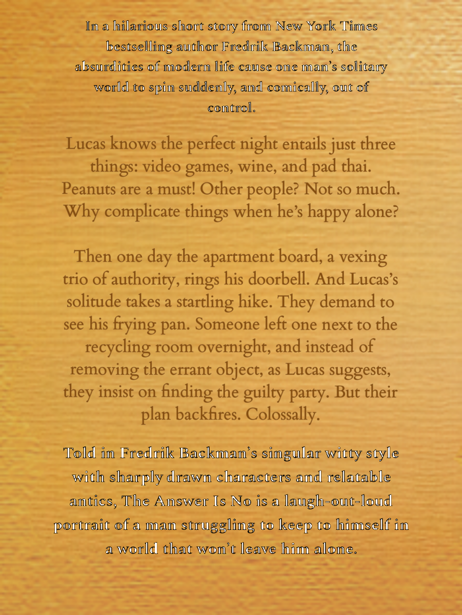 کتاب The Answer Is No By Fredrik Backman