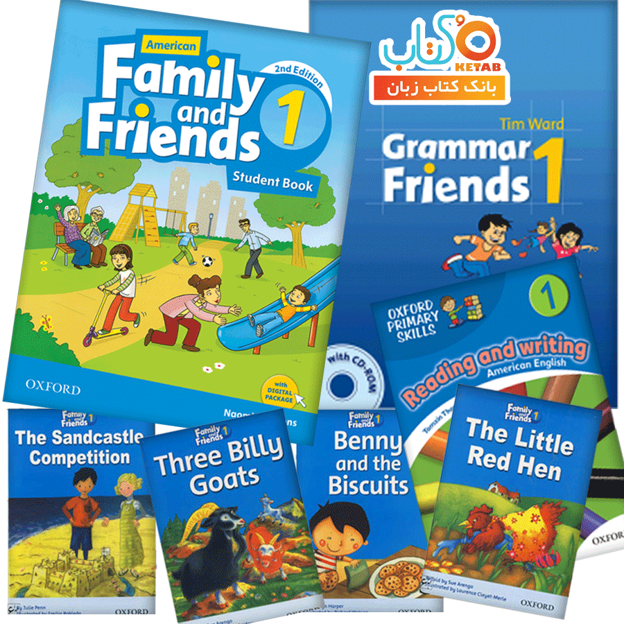 پک کامل کتاب زبان کودکان امریکن فمیلی اند فرندز یک ویرایش دوم American Family and Friends 1