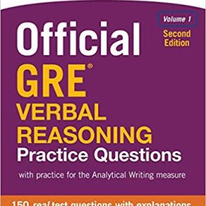 Official GRE Verbal Reasoning Practice Questions Volume 1-2nd