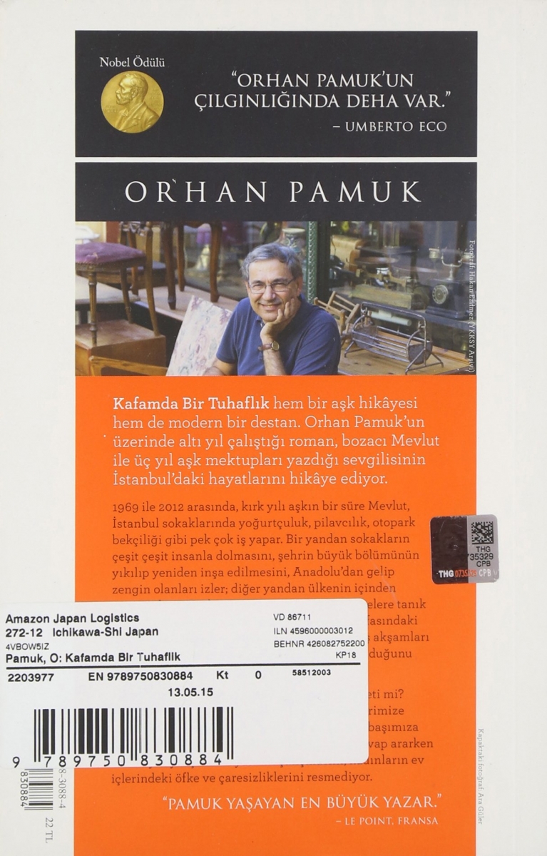 رمان ترکی استانبولی Kafamda Bir Tuhaflık - Orhan Pamuk