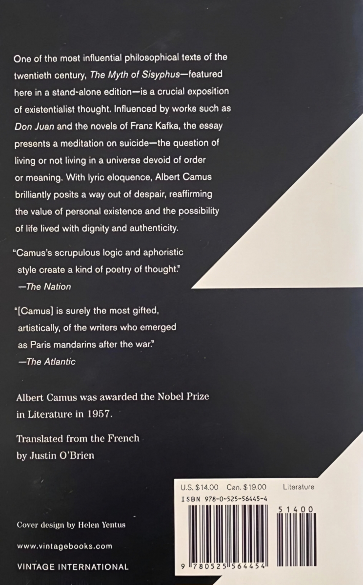 کتاب The Myth of Sisyphus: And Other Essays by Albert Camus
