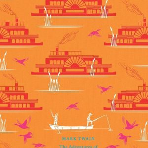 کتاب The Adventures of Huckleberry Finn by Mark Twain جلد پارچه ای