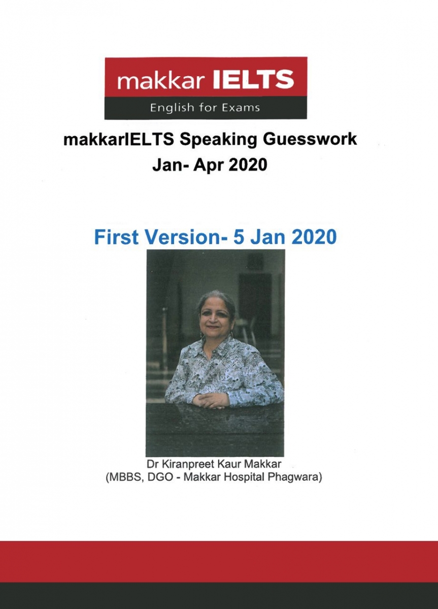 کتاب Makkar IELTS Speaking Guesswork Jan-Apr 2023