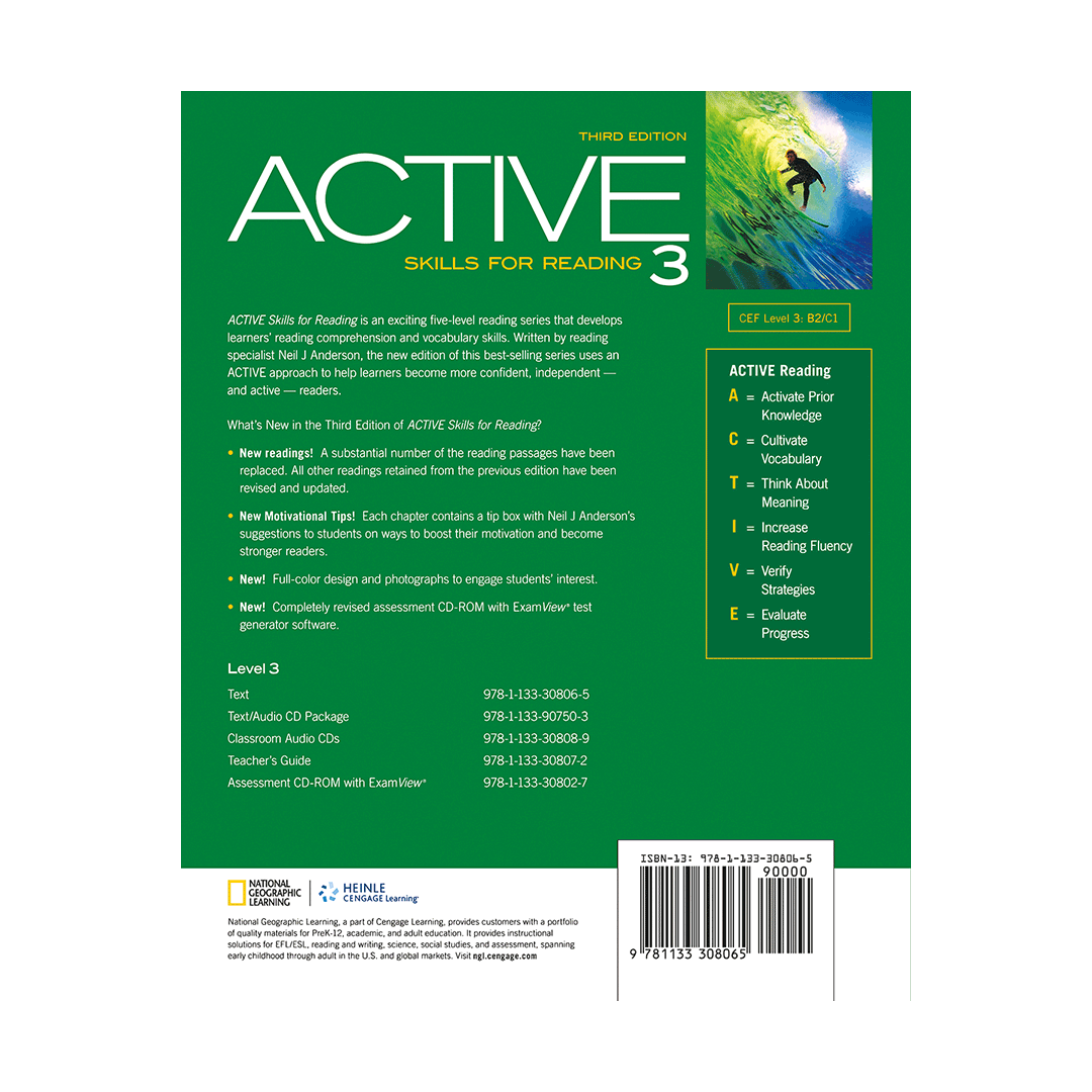 کتاب ACTIVE Skills for Reading 3 third edition وزیری