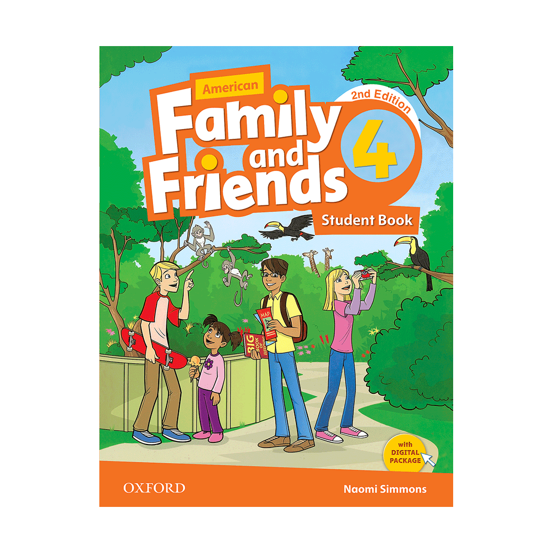 پک کامل کتاب زبان کودکان امریکن فمیلی اند فرندز 1 ویرایش دوم American Family and Friends 4 (2nd) پک کامل فمیلی 4