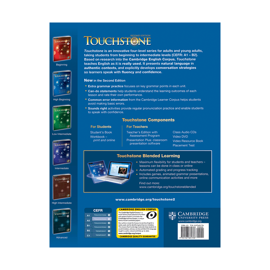 کتاب تاچستون 2 ویرایش دوم Touchstone 2 2nd (S+W)