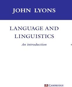 کتاب Language And Linguistics An Introduction by John Lyons