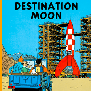 کتاب Tintin Destination Moon by Hergé