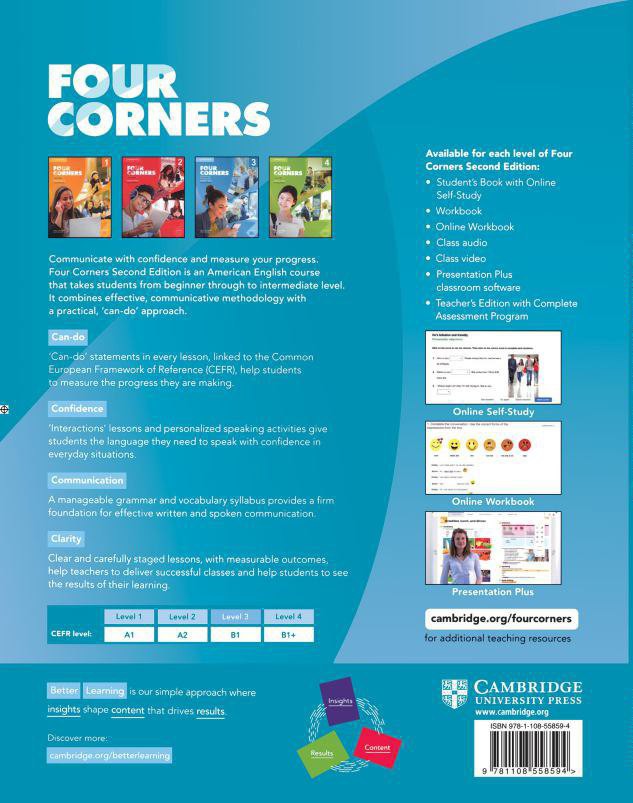 کتاب فورکرنرز 3 ویرایش دوم Four Corners 3 Second Edition