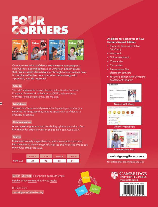 کتاب فور کرنرز 2 ویرایش دوم Four Corners 2 Second Edition