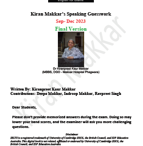 کتاب Makkar IELTS Speaking Guesswork Sep-Dec 2023 Final