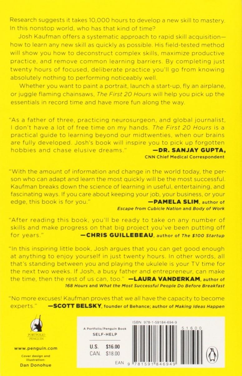 کتاب The First 20 Hours by Josh Kaufman